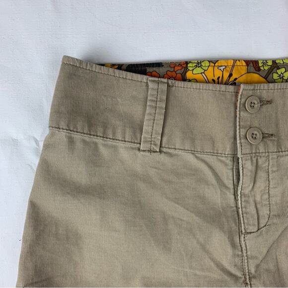 Abercrombie & Fitch y2k women's size 2 xs Tan Cargo Skirt mini Fit corduroy - Picture 7 of 11